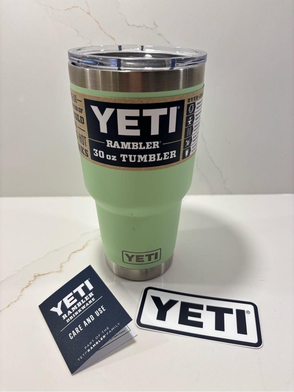 NEW YETI Rambler 30 oz Tumbler with Magslider Lid, Mint Green - NEW (Other)